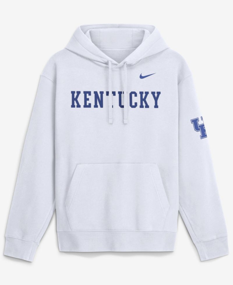 Men's White Kentucky Wildcats 2026 Sideline Club Fleece Hoodie