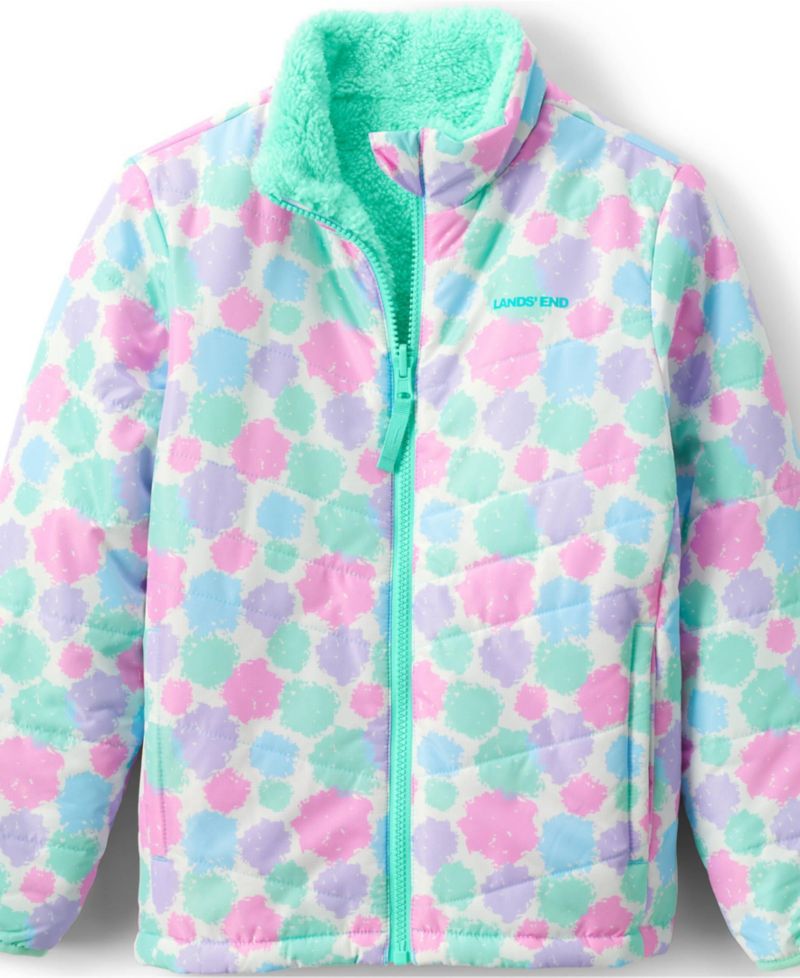 Girls Reversible Fleece Puffer Jacket