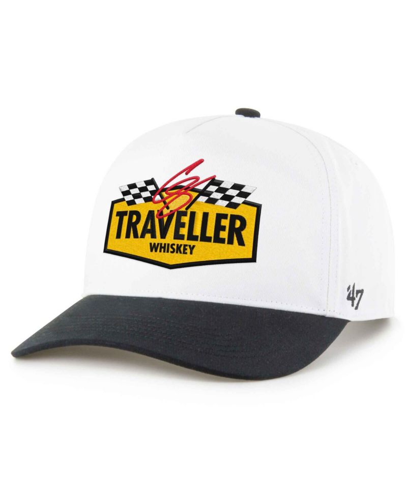 Men's White/Red Justin Allgaier Traveler Whiskey Two-Tone Hitch Adjustable Hat