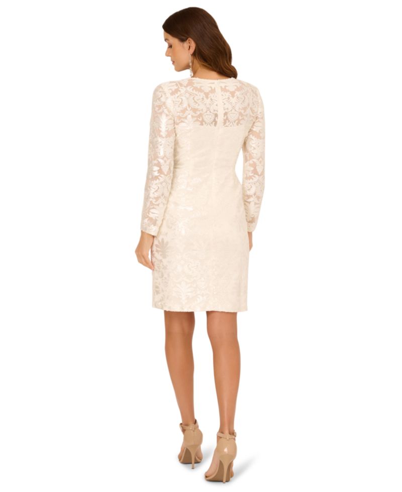 Women's Burnout Velvet Sheath Dress