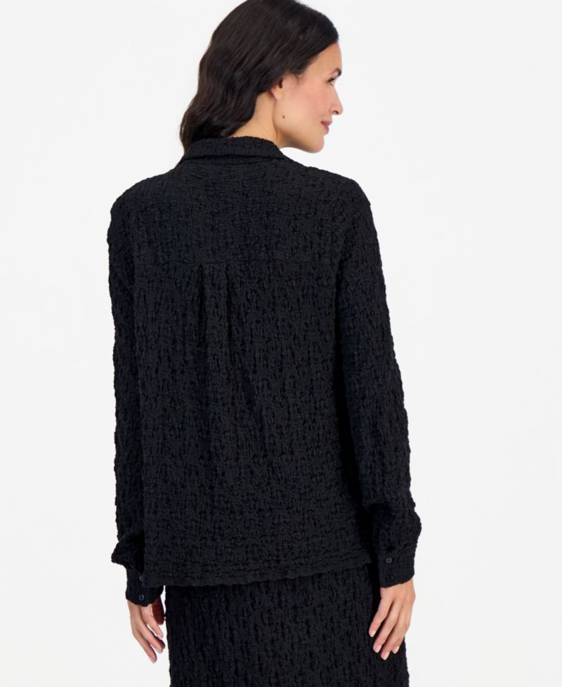 Women's Long-Sleeve Classic Collar Slim Blouse