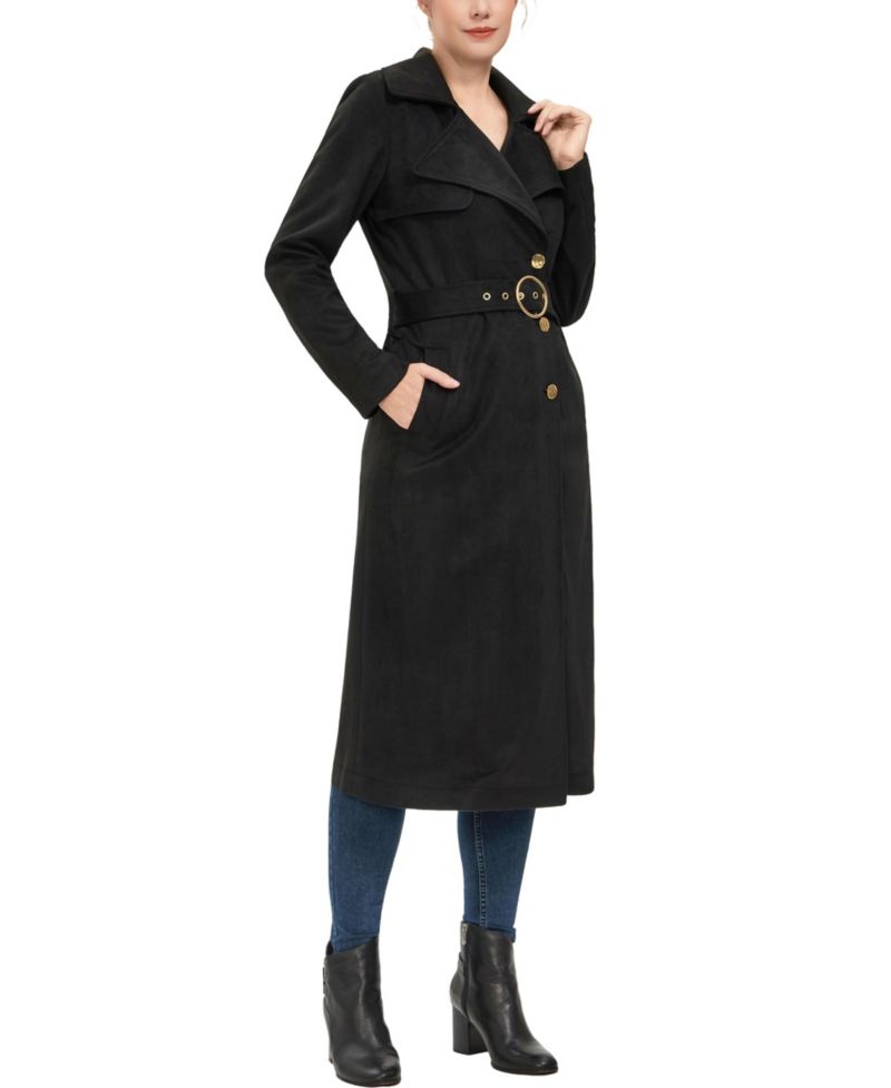 Women's Natalia Faux Suede Trench Coat