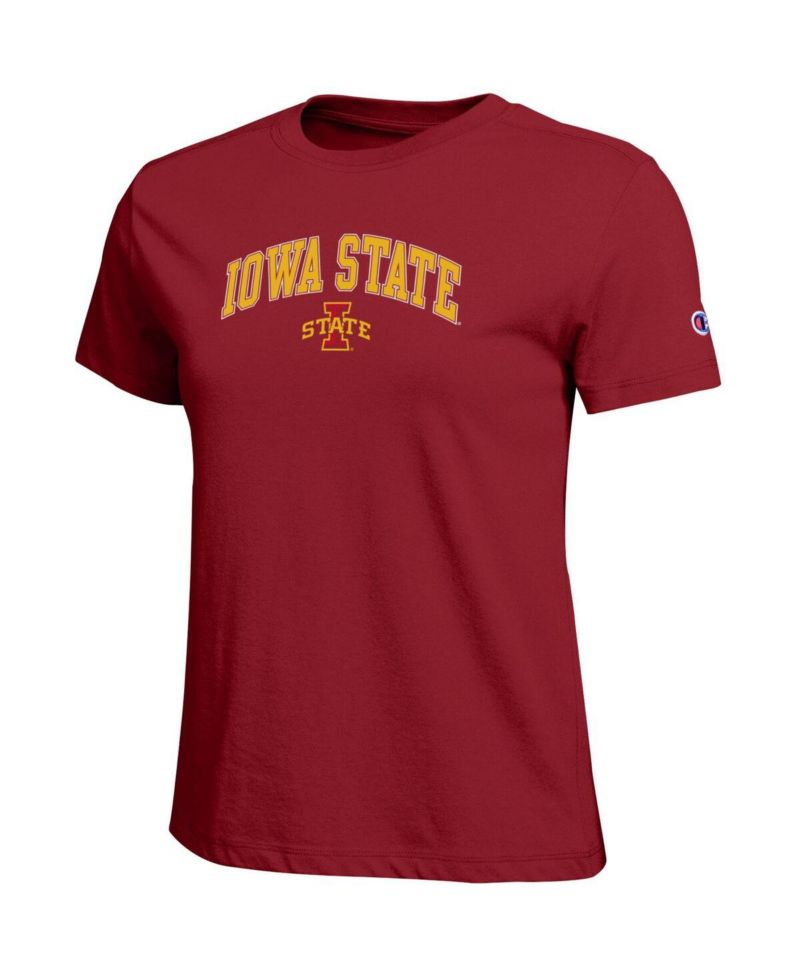 Women's Cardinal Iowa State Cyclones Arched Over Logo T-Shirt