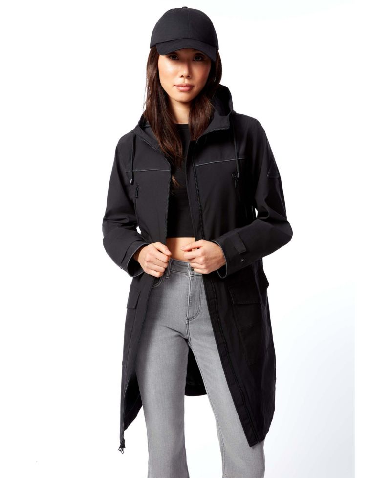Women's Kusawa | Mid-length Hooded Drawstring-waist Raincoat