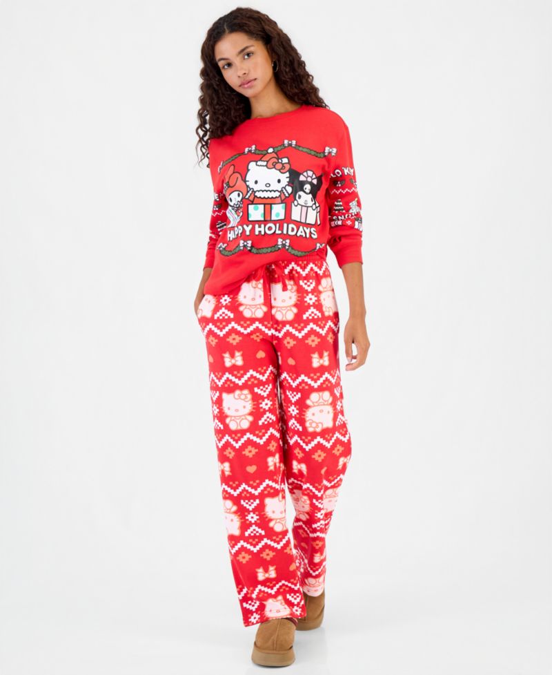 Juniors' Hello Kitty Christmas Graphic Sweatshirt