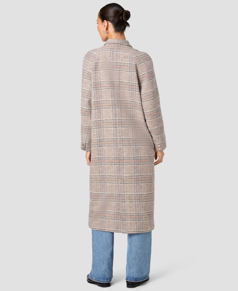 Women's Sutton Tailored Plaid Long Coat