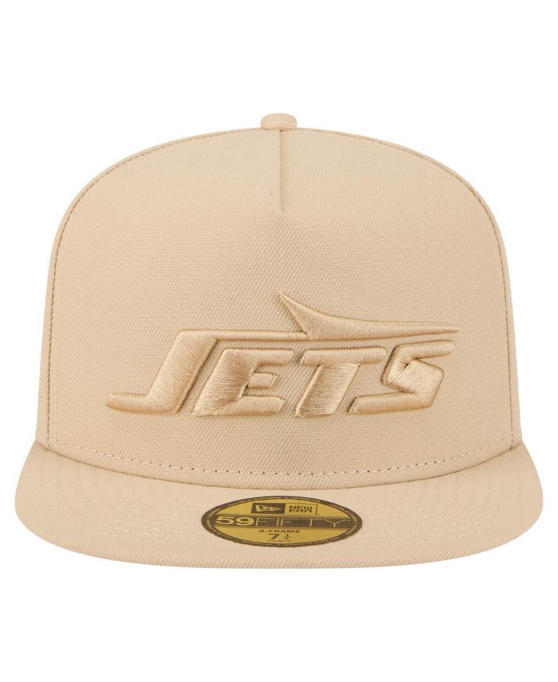 Men's Beige New York Jets Color Pack A-Frame 59FIFTY Fitted Hat