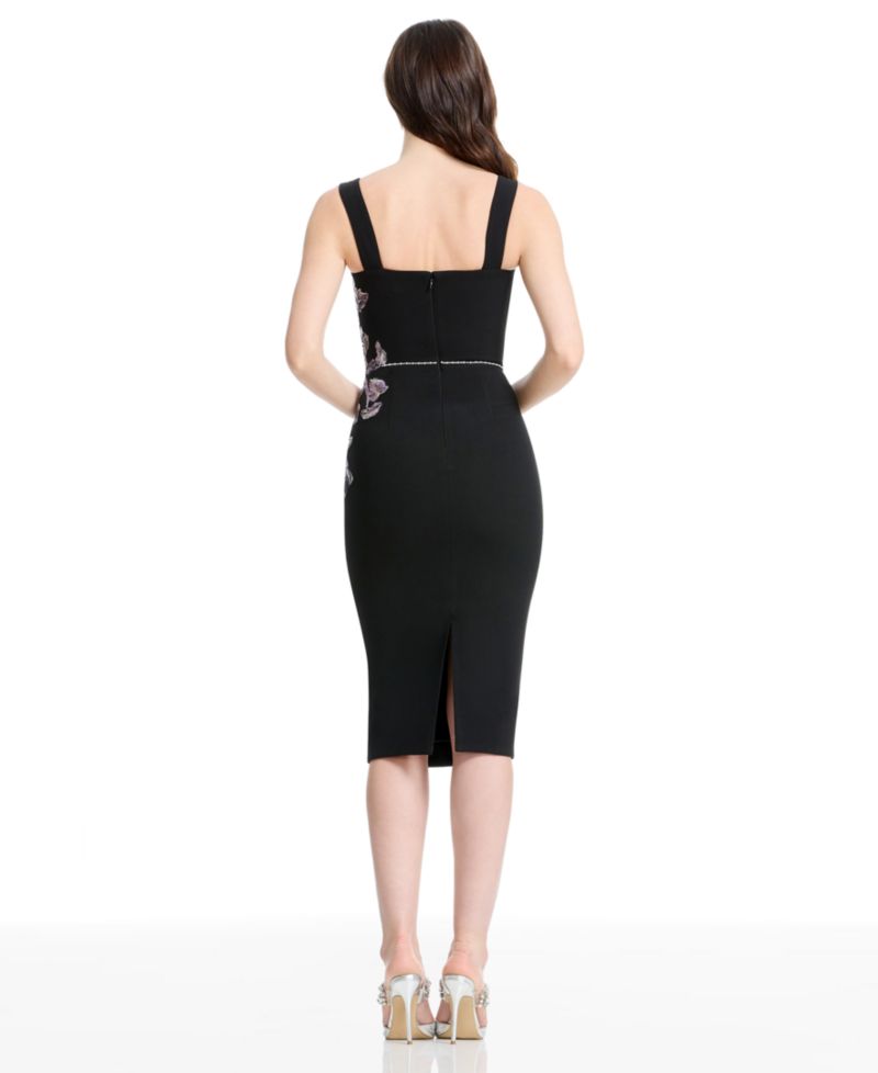 Women's Sweetheart Neck Midi Dress