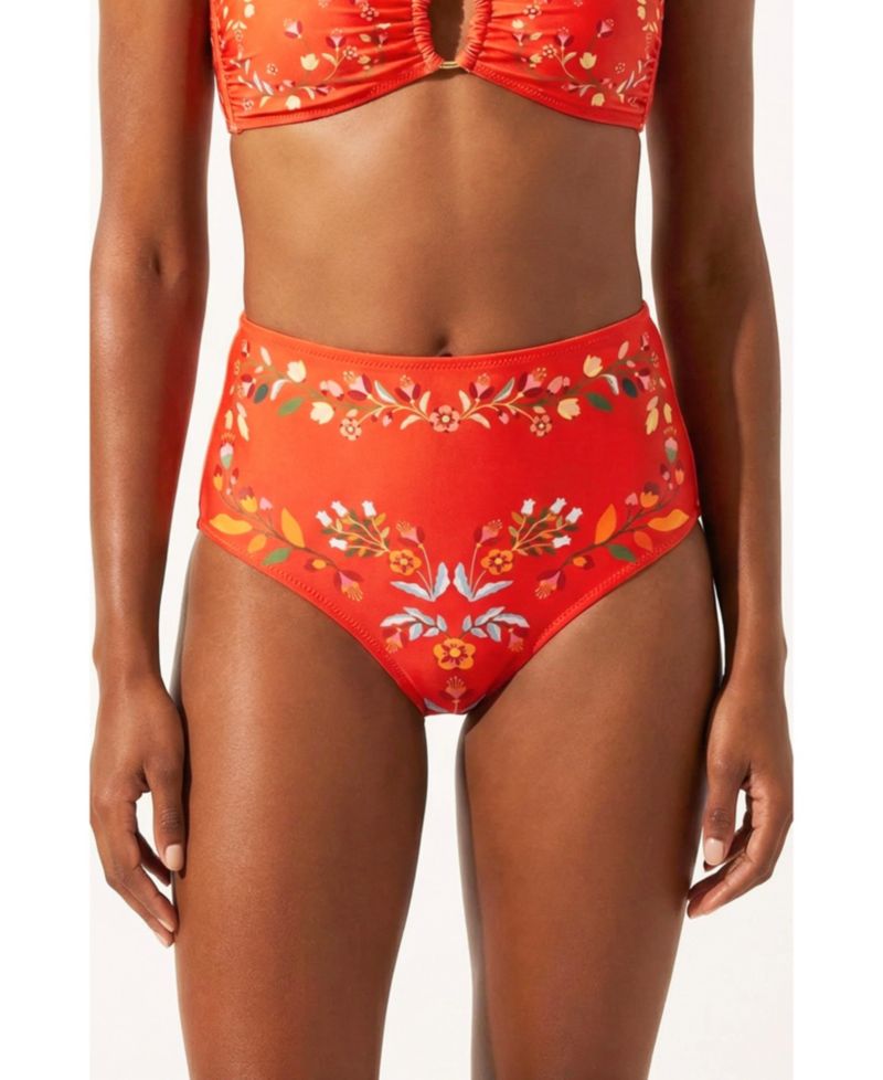 Women's Scarlet Bloom Reversible Bikini Bottom