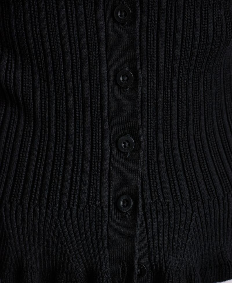 Women's Ribbed Button-Front Scoop Neck Tank Top