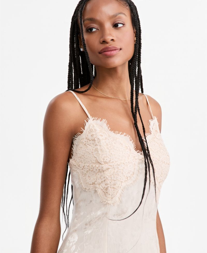 Women's Lace Mini Slip Dress