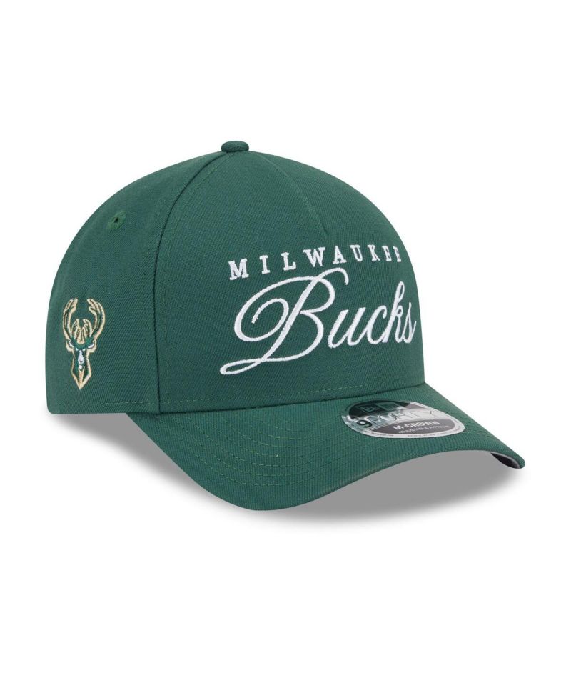 Men's Hunter Green Milwaukee Bucks 2025 NBA Draft M-Crown A-Frame 9FORTY Adjustable Hat