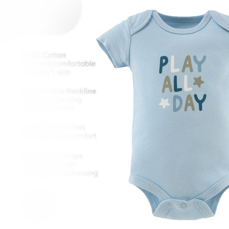 Baby Boys Short Sleeve Cotton Bodysuits Boys, Star Stripe