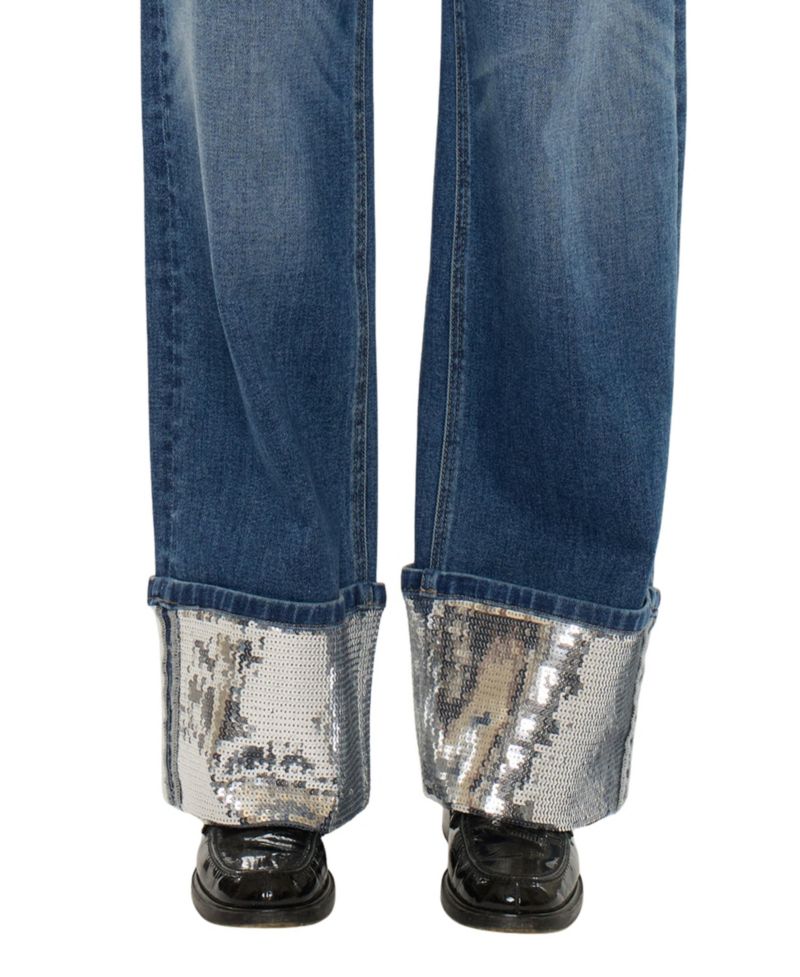 Women's USA Juniors' Mid-Rise Wide-Leg Jeans