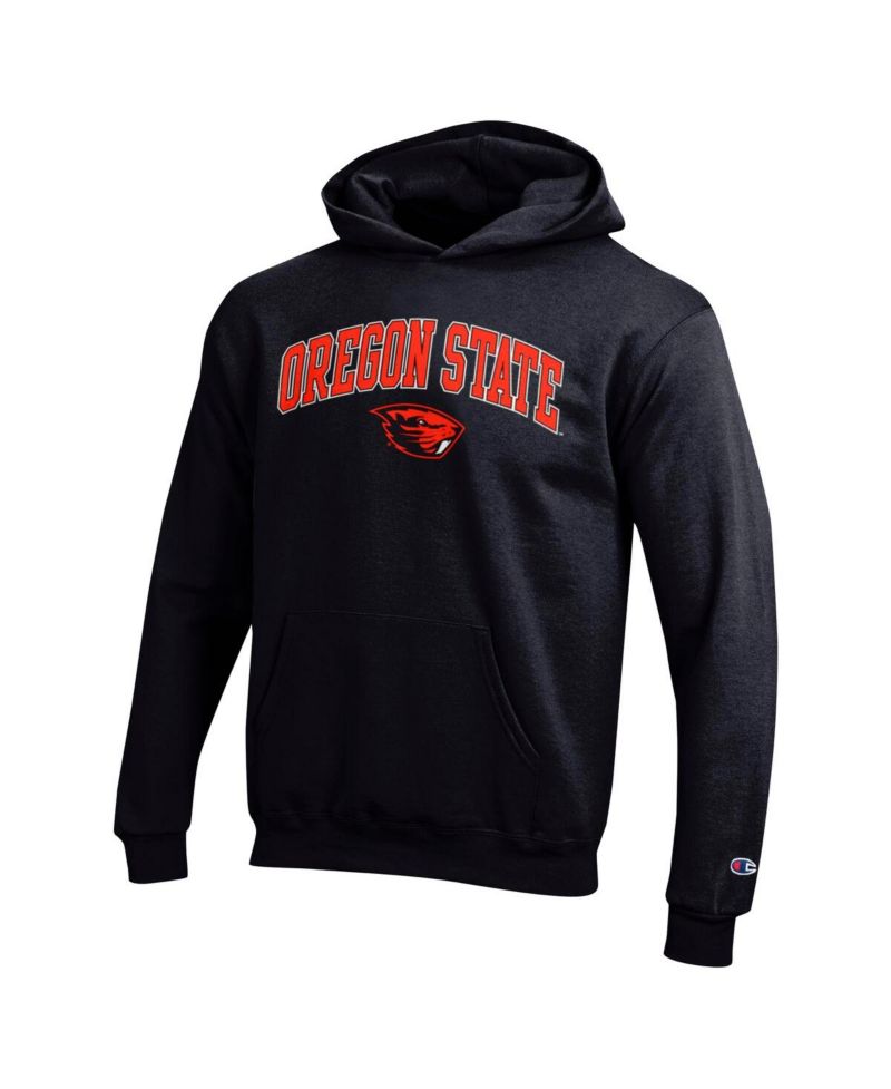 Big Boys and Girls Black Oregon State Beavers Campus Pullover Hoodie