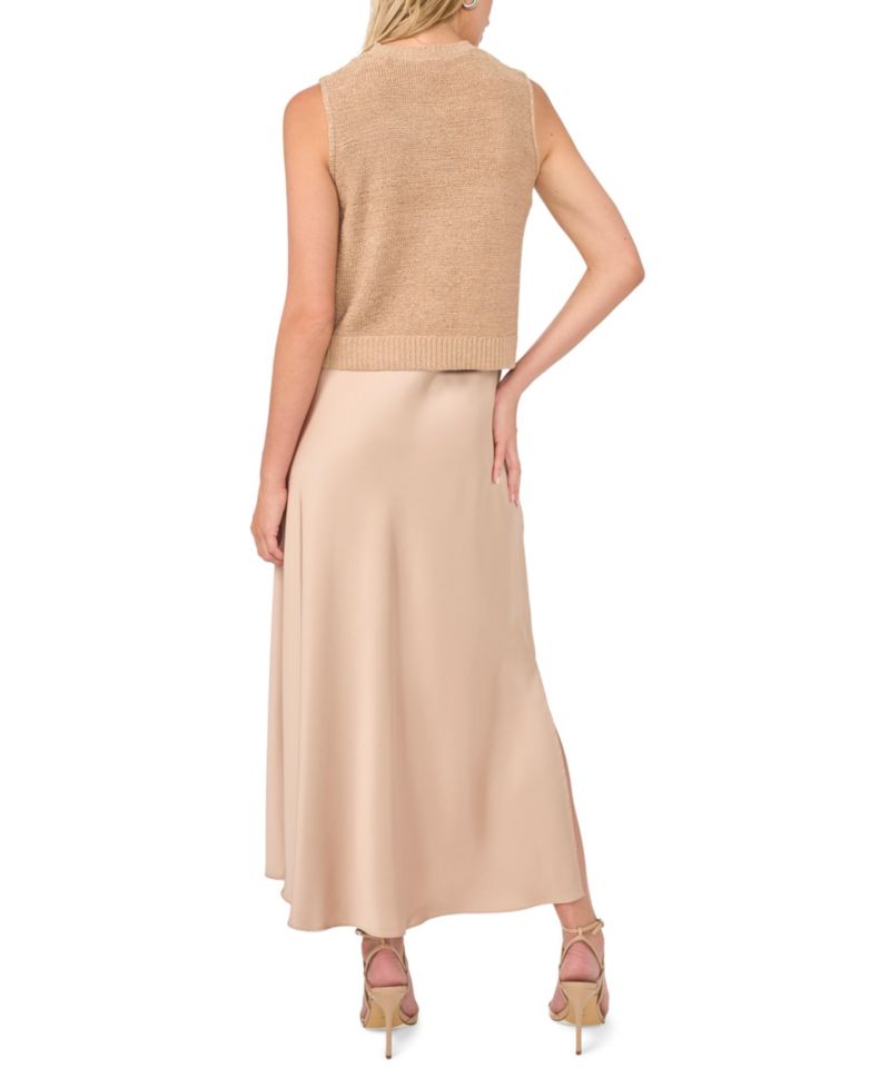Women's Sleeveless Tank Top and Slip Dress, 2-Piece Set