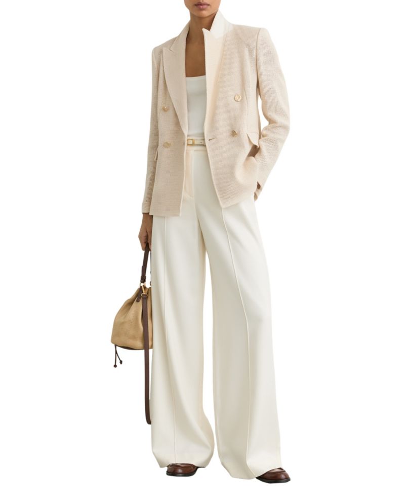 Women's Open-Weave Double-Breasted Blazer