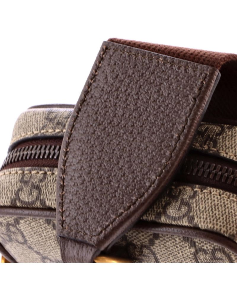 Mini Ophidia Front Pocket Zip Crossbody Bag GG Coated Canvas