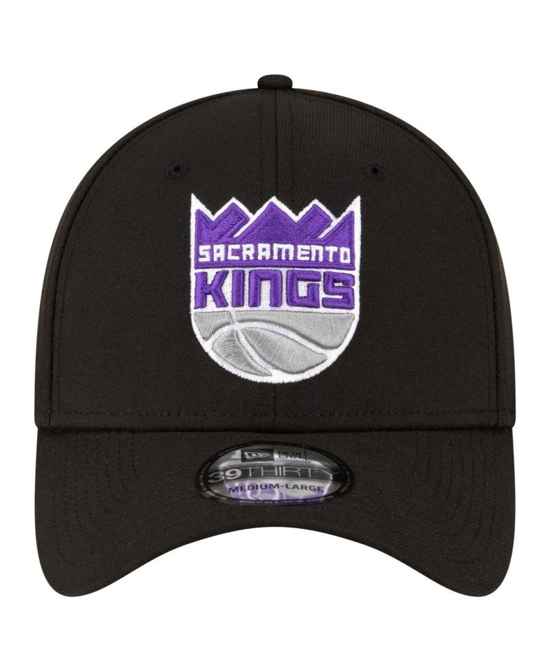 Men's Black Sacramento Kings Logo 39THIRTY Flex Hat