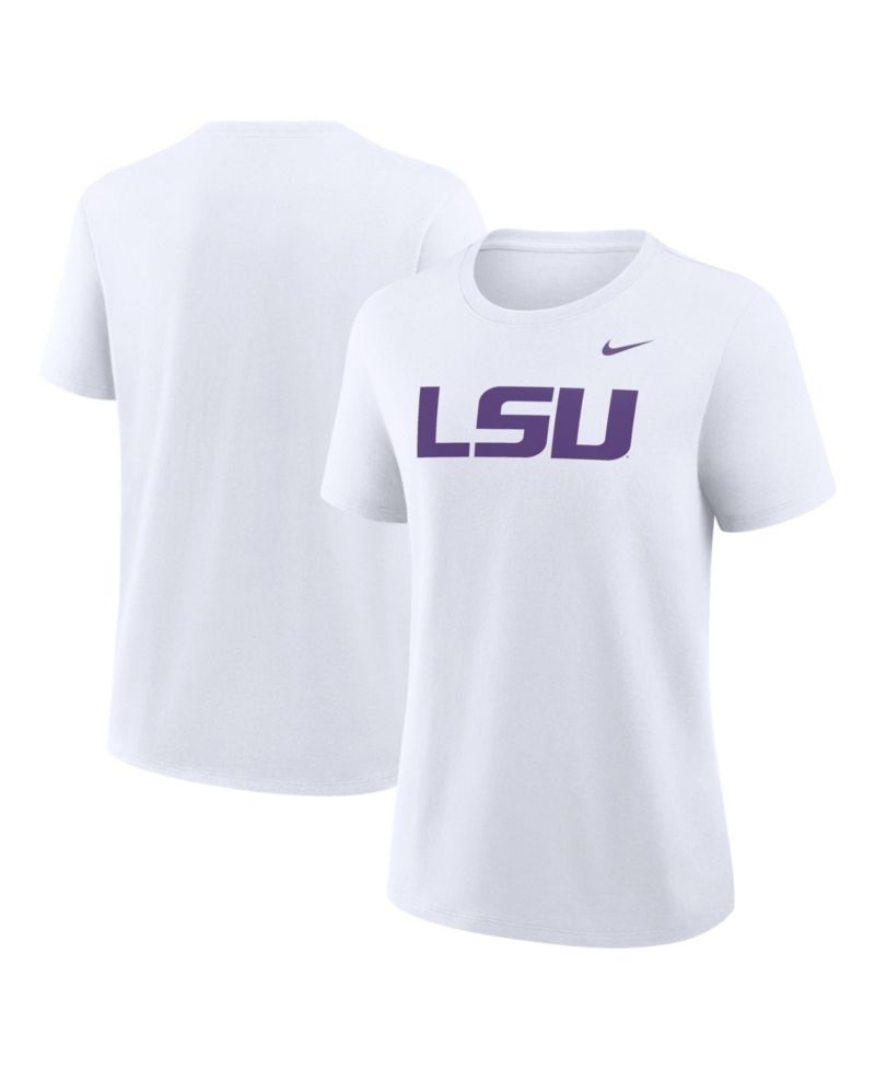 Women's White LSU Tigers Primary Logo T-Shirt