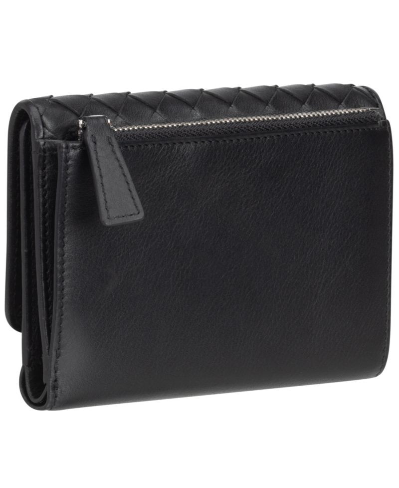 Women's Basket Weave Collection RFID Secure Mini Clutch Wallet