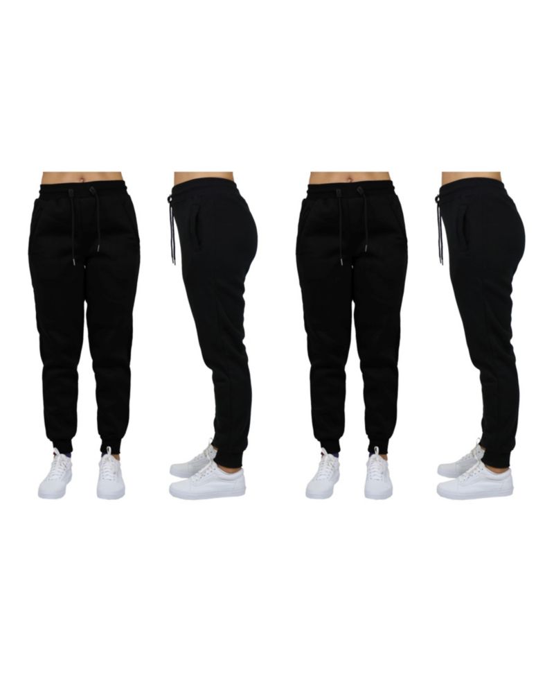 Women's Loose Fit Fleece Jogger Sweatpants, Pack of 2
