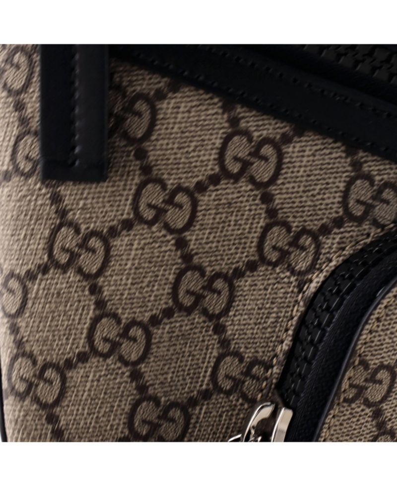 Large Belt Bag GG Coated Canvas with Leather