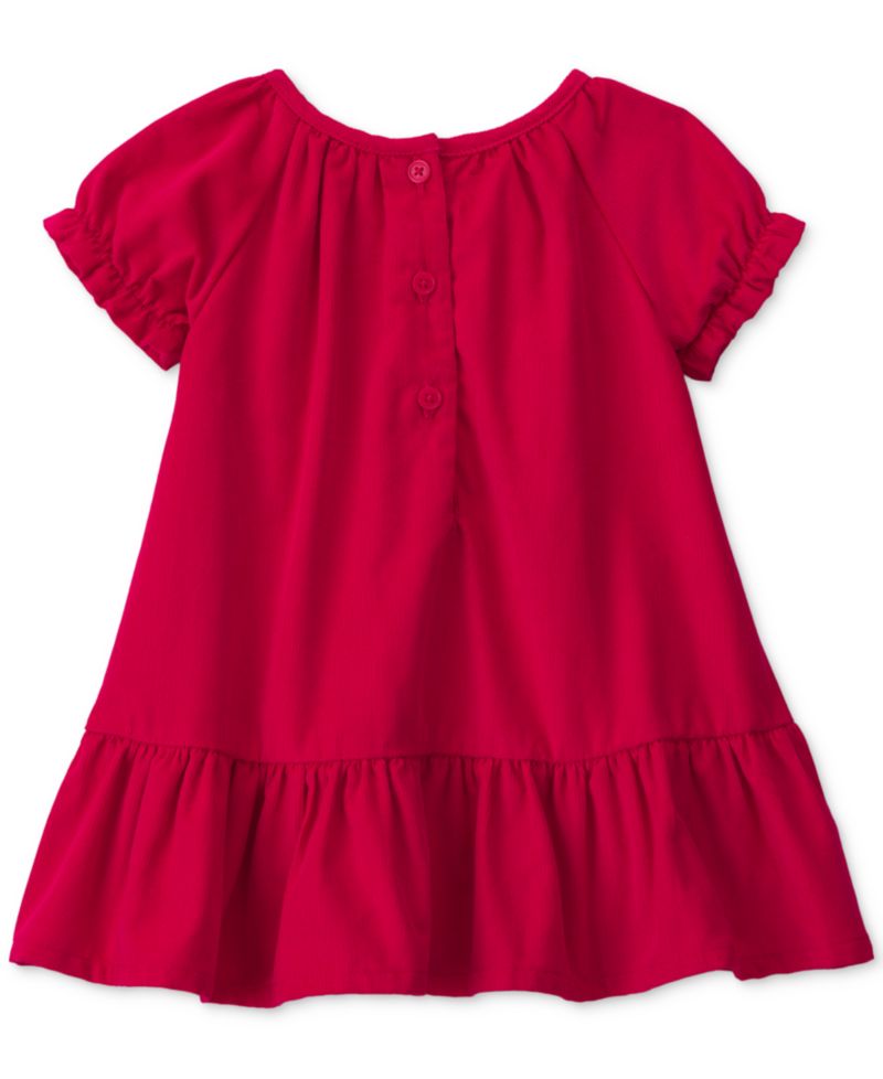 Baby Girls' Puff-Sleeve A-Line Corduroy Dress