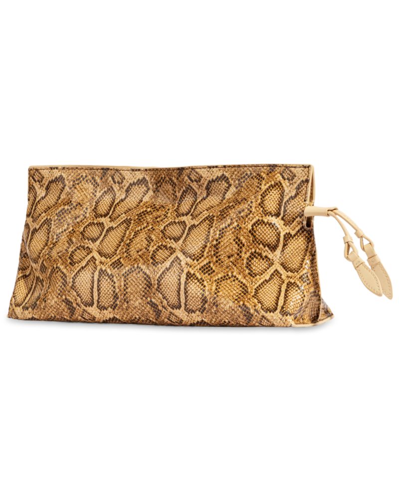 Poppy Oversized Medium Leather Clutch Handbag