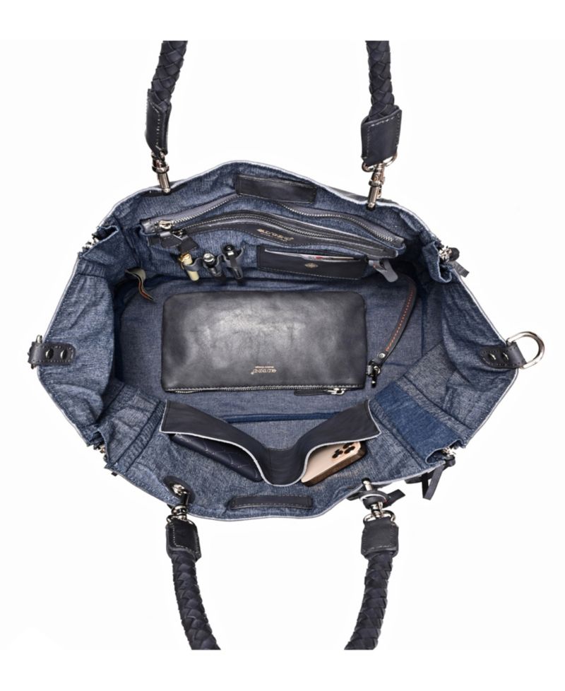 Women's Barracuda Hand Painted Clasp Closure Tote Bag