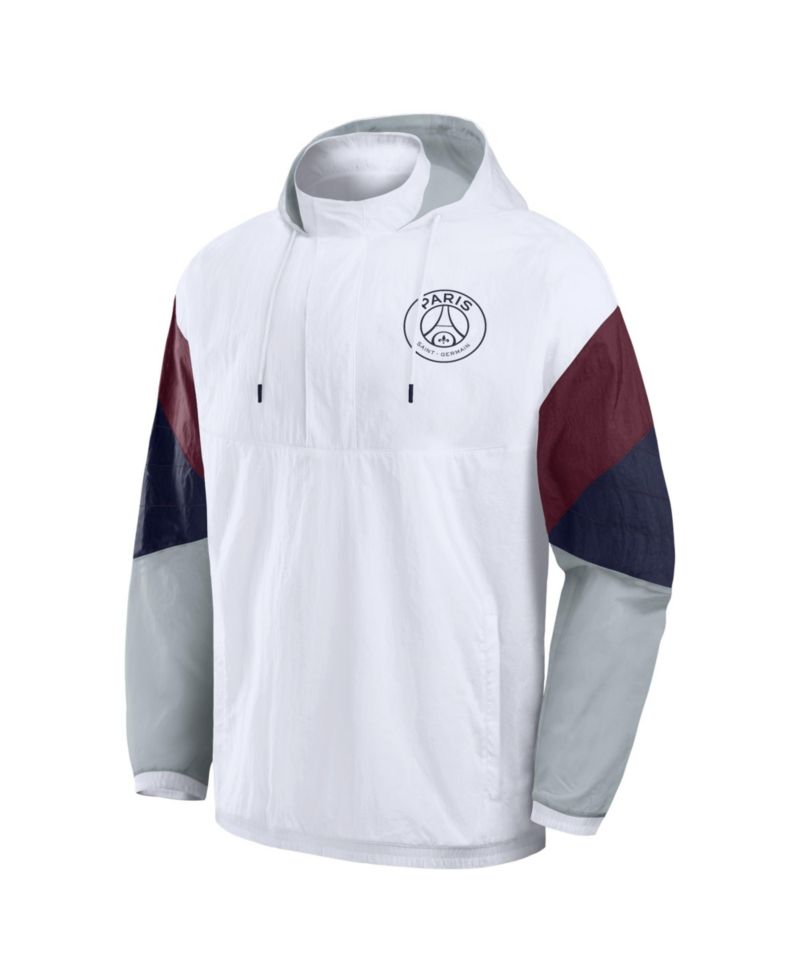 Men's Paris Saint-Germain Hooded Quarter-Zip Oversized Jacket