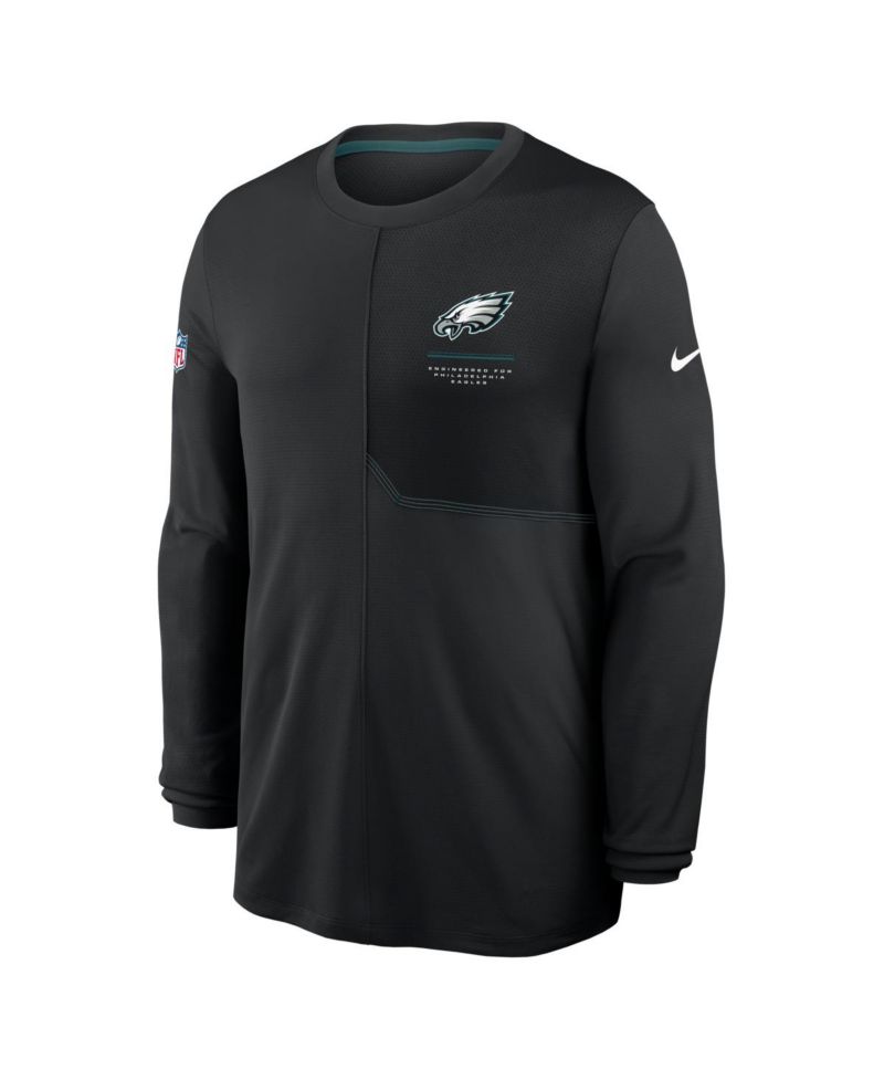 Men's Black Philadelphia Eagles Sideline Coaches UV Dri-FIT Long Sleeve T-Shirt