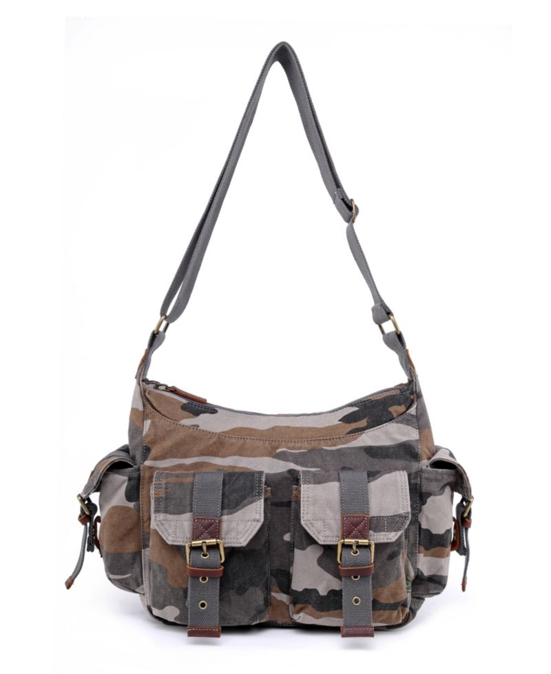 Camo Canvas Messenger Bag
