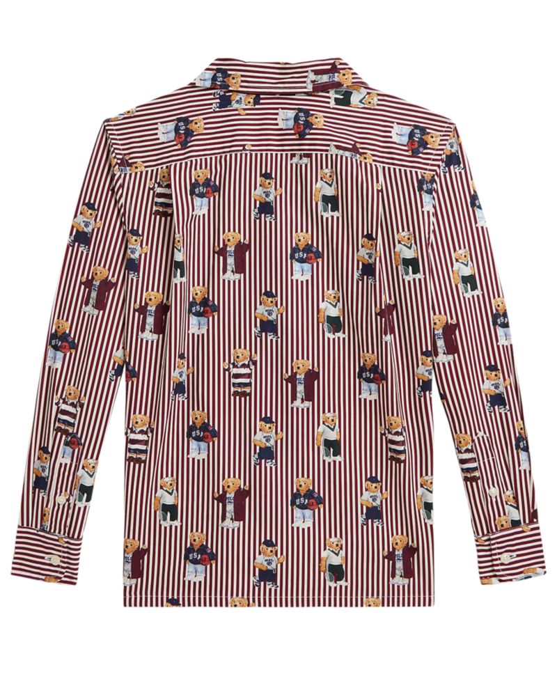 Boys' 8-20 Polo Bear Striped Cotton Shirt