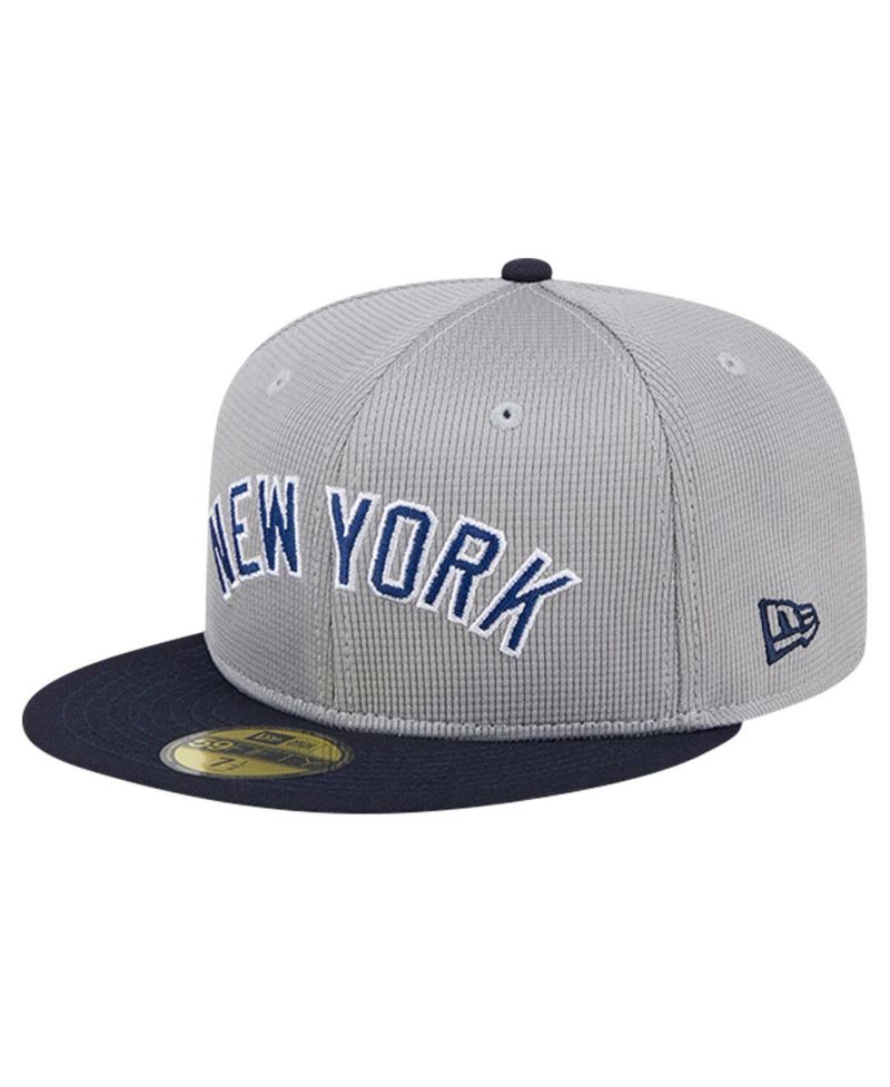 Men's Gray New York Yankees Pivot Mesh 59FIFTY Fitted Hat