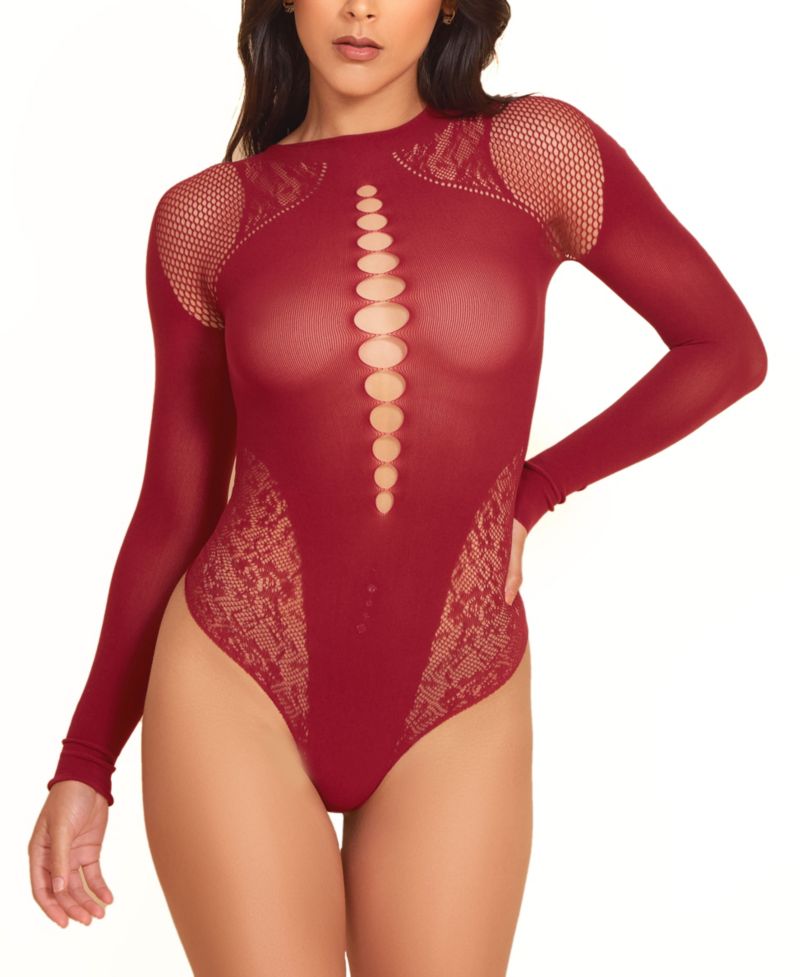 Women's Cut Out Hosiery 1-Piece Bodysuit Lingerie