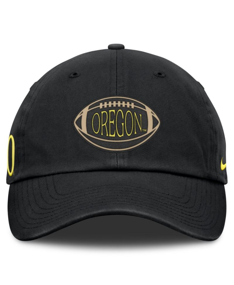 Men's and Women's Black Oregon Ducks Campus Prep Football Club Adjustable Hat