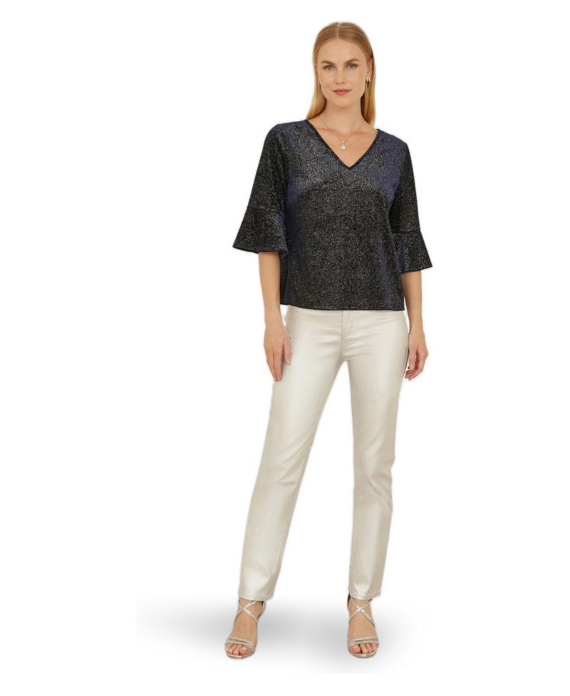Women's Fluted Sleeve Relaxed Fit Top