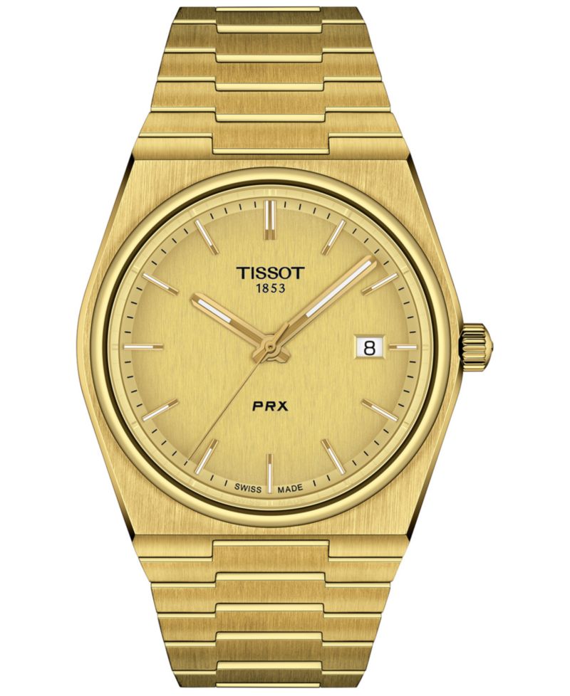 Men's PRX Gold-Tone Stainless Steel Bracelet Watch 40mm