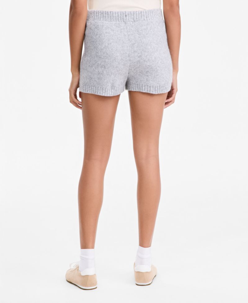 Women's Cable-Knit Pull-On Mid-Rise Shorts