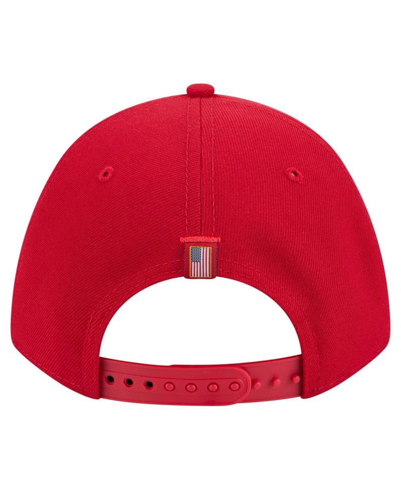 Men's Red Washington Nationals American Flag 9FORTY M-Crown A-Frame Adjustable Hat