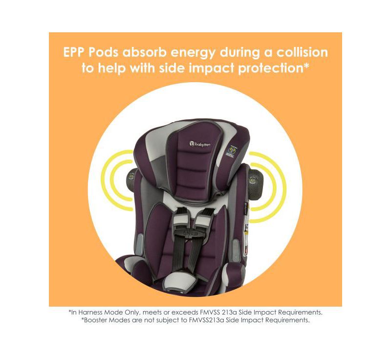 Kids Trend Hybrid SI 3-in-1 Combination Booster Car Seat with Side Impact Protection - Dash Plum