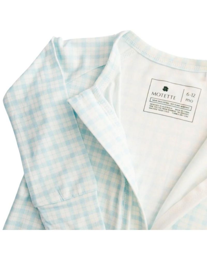 Boys Coastal Check Bamboo Sleeper