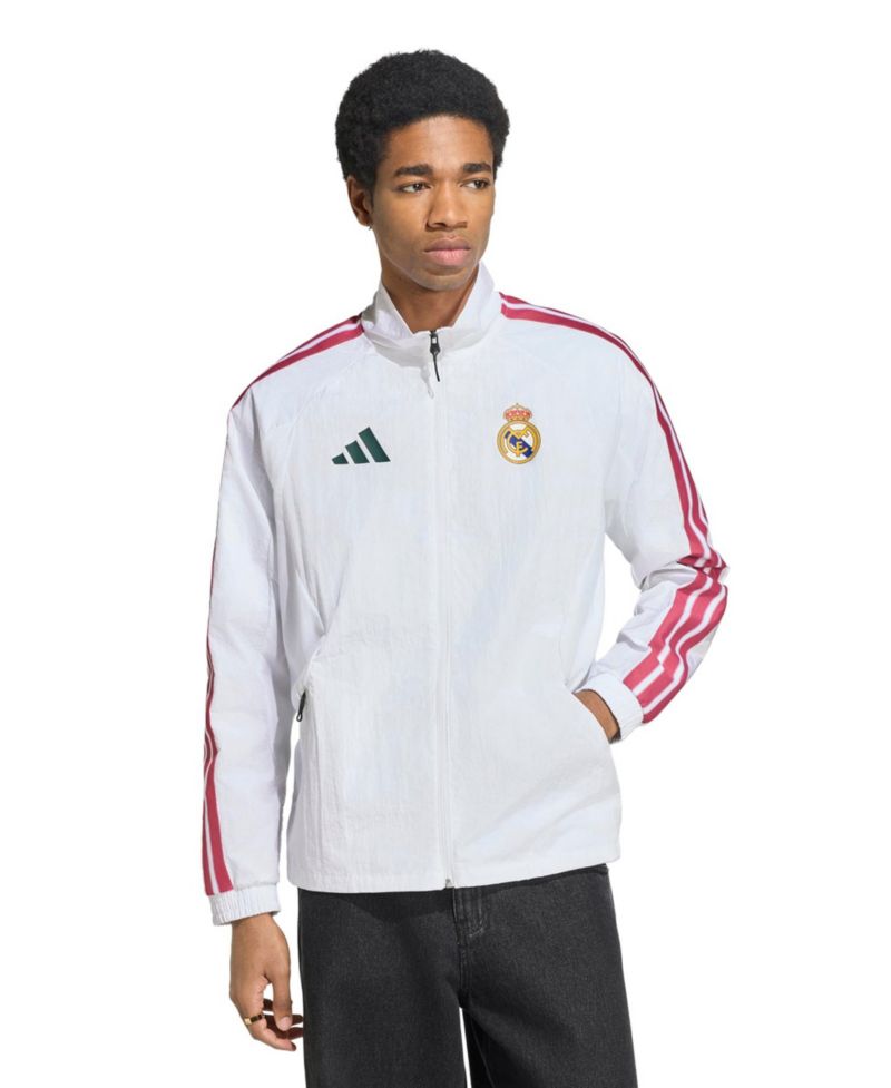 Men's White Real Madrid 2026 Full-Zip Anthem Jacket