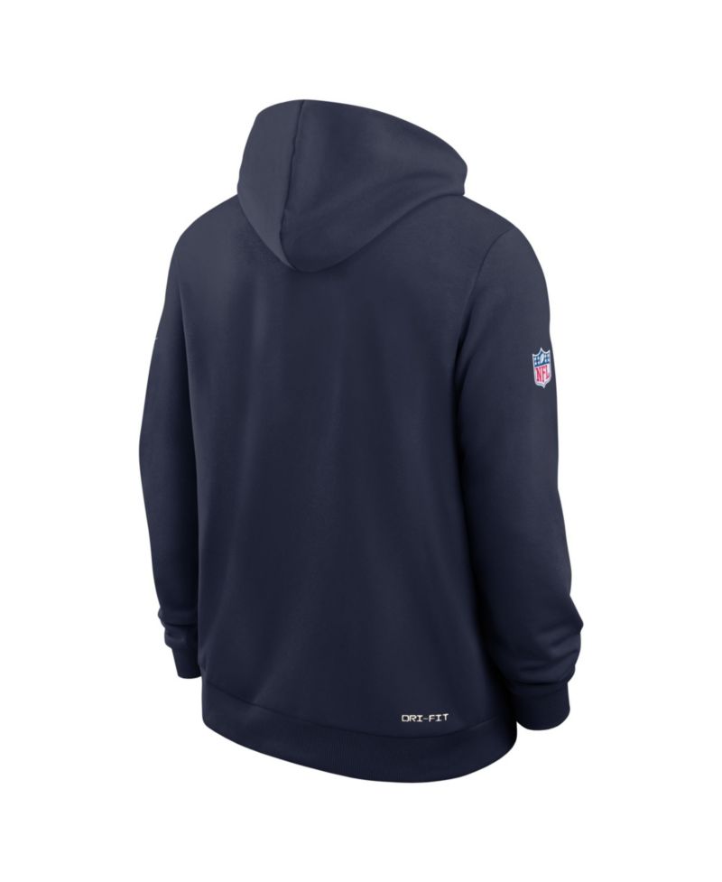 Men's Navy Denver Broncos Sideline Standard Issue Dri-FIT Hoodie