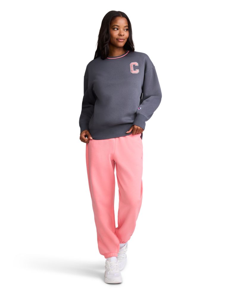 Women's Crew W C Patch Long-Sleeve Chenille Sweatshirt