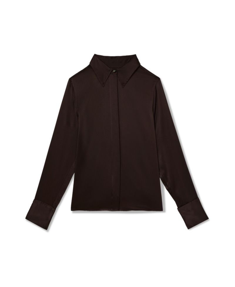 Women's Ameira Pointed-Collar Satin Blouse