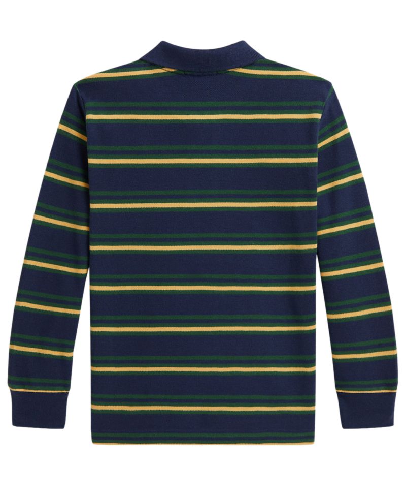 Boys' 2T-7 Striped Mesh Polo Shirt