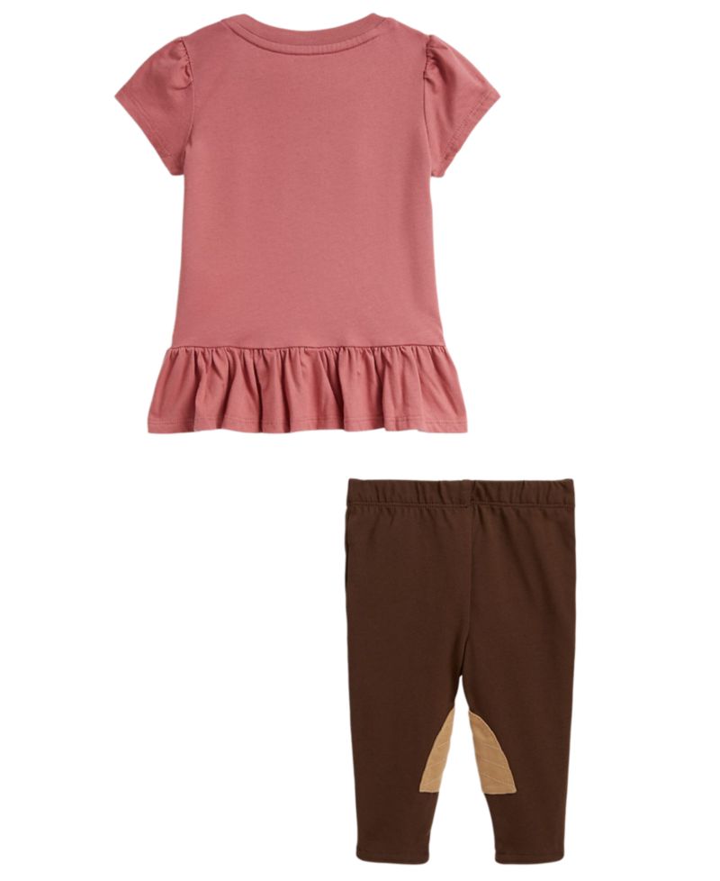 Baby Girls' Polo Sportsman Jersey T-Shirt and Leggings, 2-Piece Set