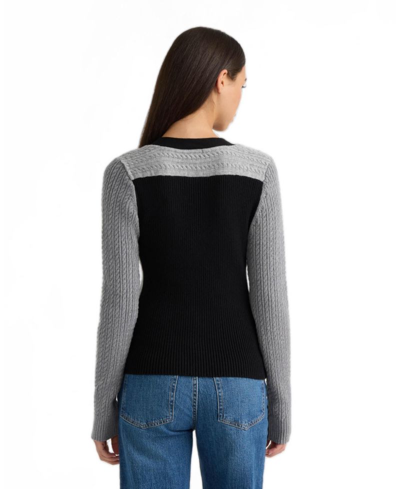 Women's Block Cable Cardigan